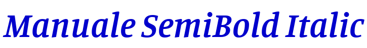 Manuale SemiBold Italic font